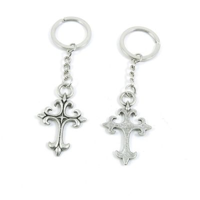 1 Pieces Keyring Keychain Keytag Key Ring Chain Tag Door Car Wholesale Jewelry Making Charms J5IW8 Jesus Cross