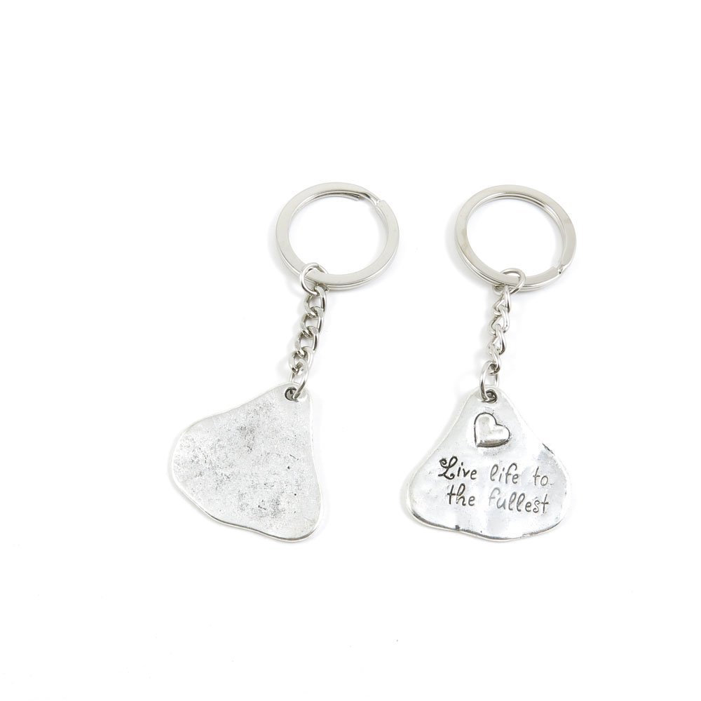 2 Pieces Keyring Keychain Keytag Key Ring Chain Tag Door Car Wholesale Jewelry Making Charms I1FP0 Heart Signs Tag