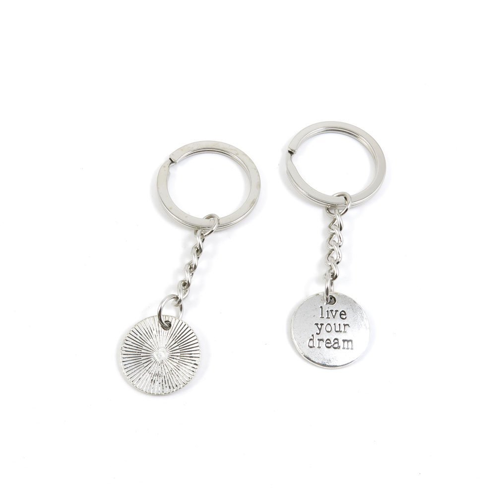 2 Pieces Keyring Keychain Keytag Key Ring Chain Tag Door Car Wholesale Jewelry Making Charms L8XM2 Live Your Dream Sign Tag