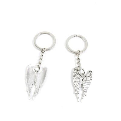 2 Pieces Keyring Keychain Keytag Key Ring Chain Tag Door Car Wholesale Jewelry Making Charms X9BM3 Angel Wings