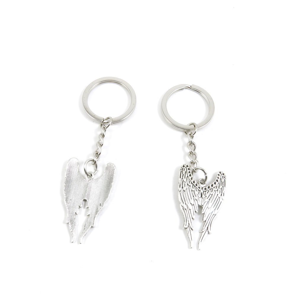 2 Pieces Keyring Keychain Keytag Key Ring Chain Tag Door Car Wholesale Jewelry Making Charms X9BM3 Angel Wings
