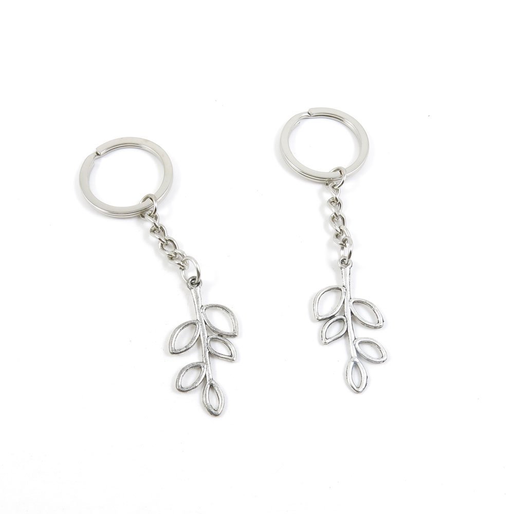 1 Pieces Keyring Keychain Keytag Key Ring Chain Tag Door Car Wholesale Jewelry Making Charms W7JO4 Leaf Leaves Branch