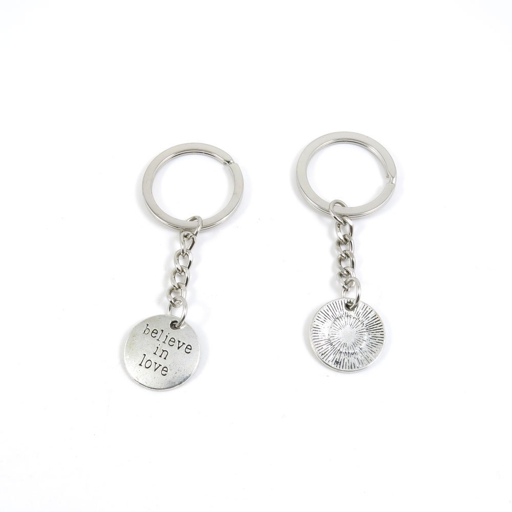 2 Pieces Keyring Keychain Keytag Key Ring Chain Tag Door Car Wholesale Jewelry Making Charms L7WJ6 Believe in Love Sign Tag