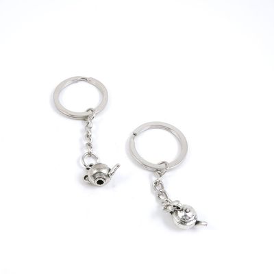 1 Pieces Keyring Keychain Keytag Key Ring Chain Tag Door Car Wholesale Jewelry Making Charms E8GM5 Teapot