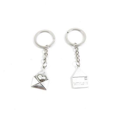 1 Pieces Keyring Keychain Keytag Key Ring Chain Tag Door Car Wholesale Jewelry Making Charms T7HF1 Love Letter