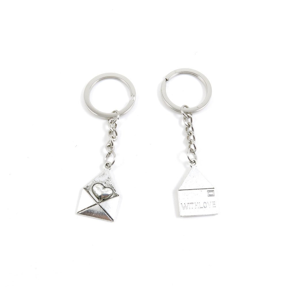 1 Pieces Keyring Keychain Keytag Key Ring Chain Tag Door Car Wholesale Jewelry Making Charms T7HF1 Love Letter