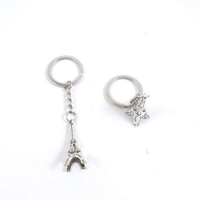 2 Pieces Keyring Keychain Keytag Key Ring Chain Tag Door Car Wholesale Jewelry Making Charms K6OK8 Paris Eiffel Tower