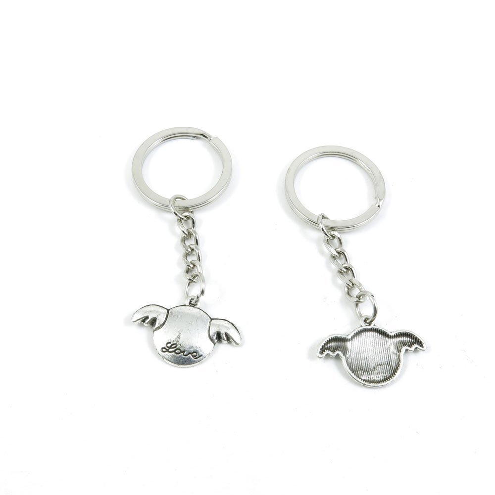 2 Pieces Keyring Keychain Keytag Key Ring Chain Tag Door Car Wholesale Jewelry Making Charms Z7QG0 Love Wings