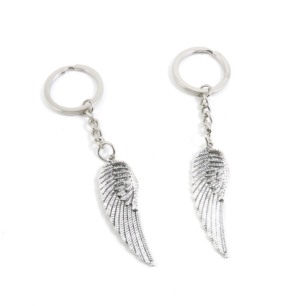 1 Pieces Keyring Keychain Keytag Key Ring Chain Tag Door Car Wholesale Jewelry Making Charms J8VA4 Angel Wings