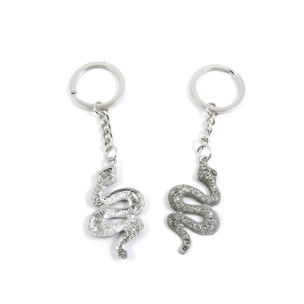 2 Pieces Keyring Keychain Keytag Key Ring Chain Tag Door Car Wholesale Jewelry Making Charms Y5NA1 Viper Snake