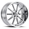 REV Wheels 110C-7706500 110 Series- 17x7-4 bs - 5x4.5/5x114.3 - Chrome view 1