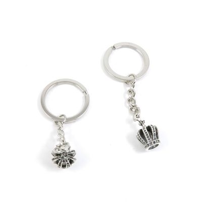 1 Pieces Keyring Key Ring O8NR7 Stereo Crown Keychain Automotive Car Door Key Tags Findings Charms Chains