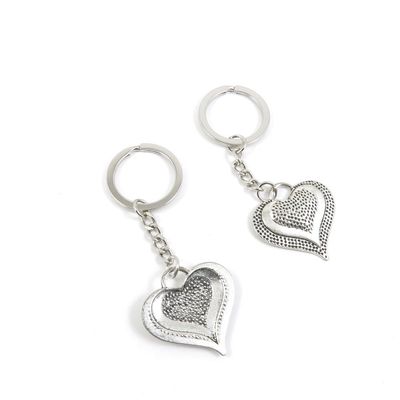 1 Pieces Keyring Key Ring F7ZE1 Heart Drop Keychain Automotive Car Door Key Tags Findings Charms Chains