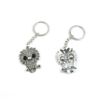 1 Pieces Keyring Key Ring I9VN4 Owl Keychain Automotive Car Door Key Tags Findings Charms Chains