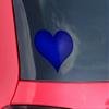 WraptorSkinz Solids Collection Royal Blue - I Heart Love Car Window Decal 6.5 x 5.5 inches view 1