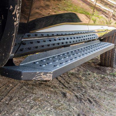 ARIES 2055513 RidgeStep Black Steel 6-1/2 x 53-Inch Truck Running Boards, Select Dodge, Ram 1500, 2500, 3500