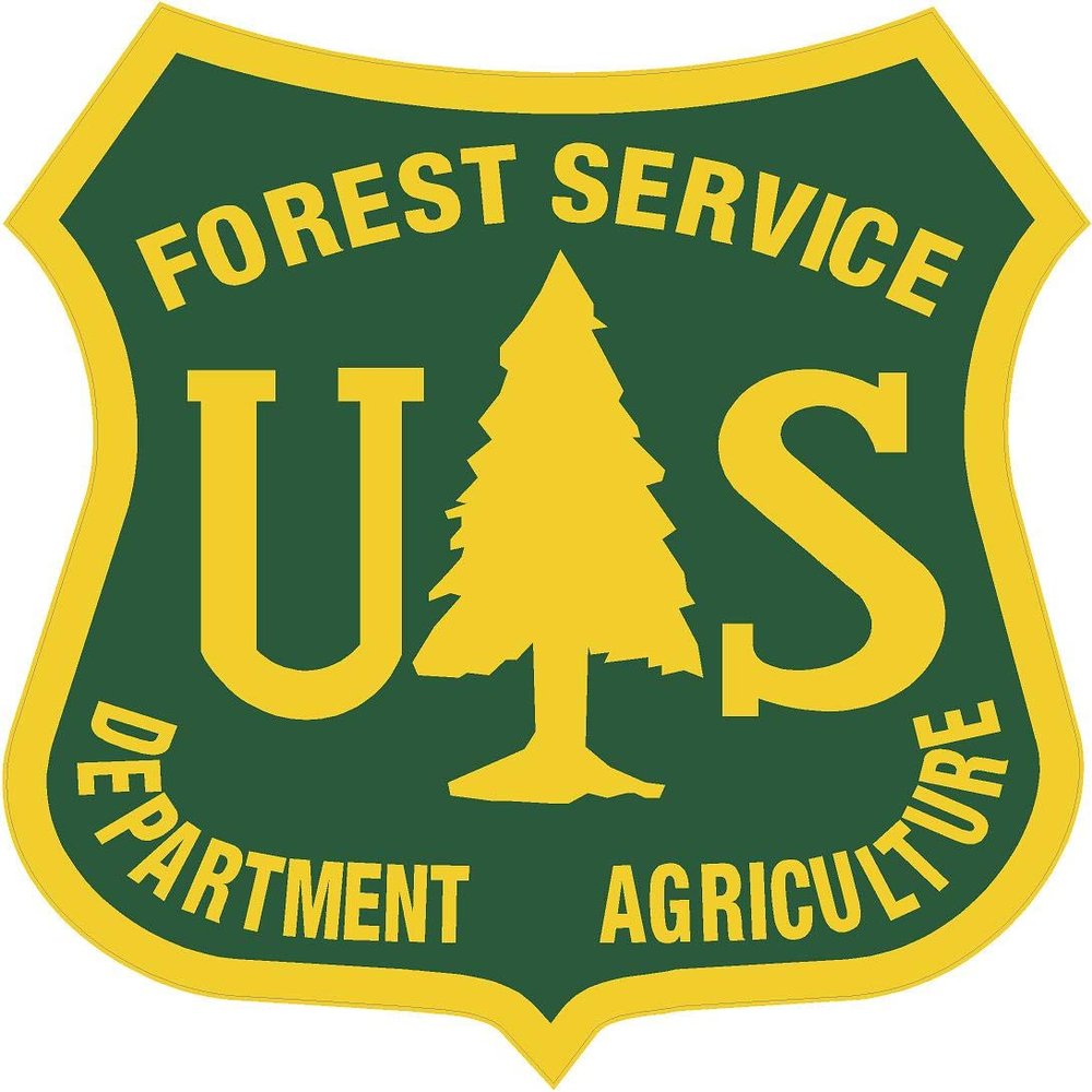 Yellow Dog 6" Green Us Forest Service Shield Sticker
