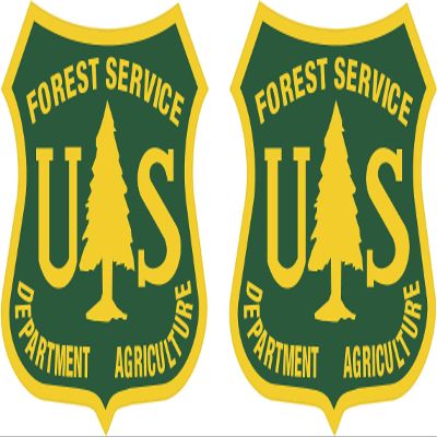 2 Pack 4" Green Us Forest Service Shield Sticker