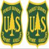 2 Pack 4" Green Us Forest Service Shield Sticker view 1