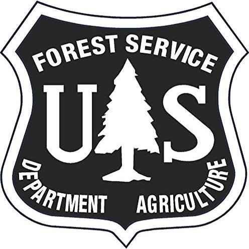 12" Black Us Forest Service Shield Sticker