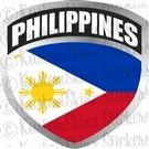12" Philippines Shield Sticker