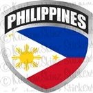 12" Philippines Shield Sticker