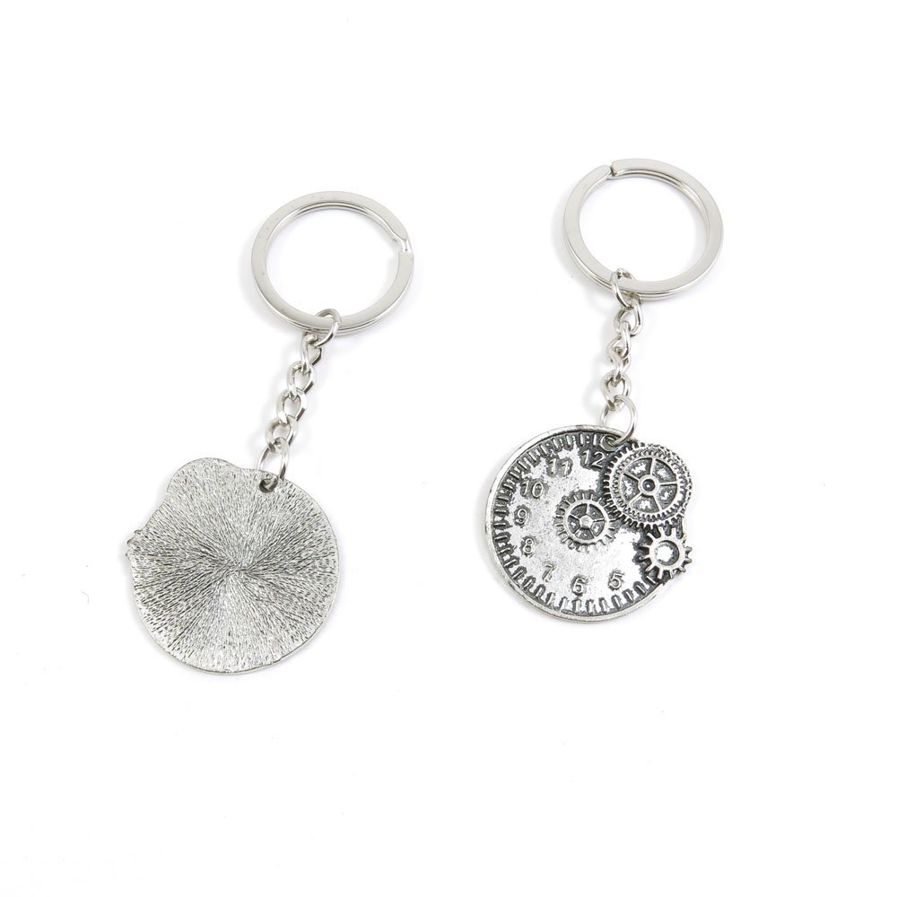 1 Pieces Keyring Keychain Keytag Key Ring Chain Tag Door Car Wholesale Jewelry Making Charms V1PI4 Gear Movement