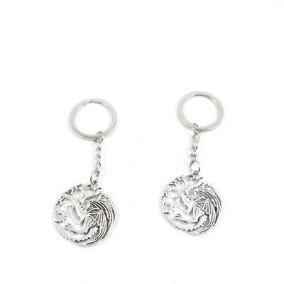1 Pieces Keyring Keychain Keytag Key Ring Chain Tag Door Car Wholesale Jewelry Making Charms T6OT9 Three Heads Dragon