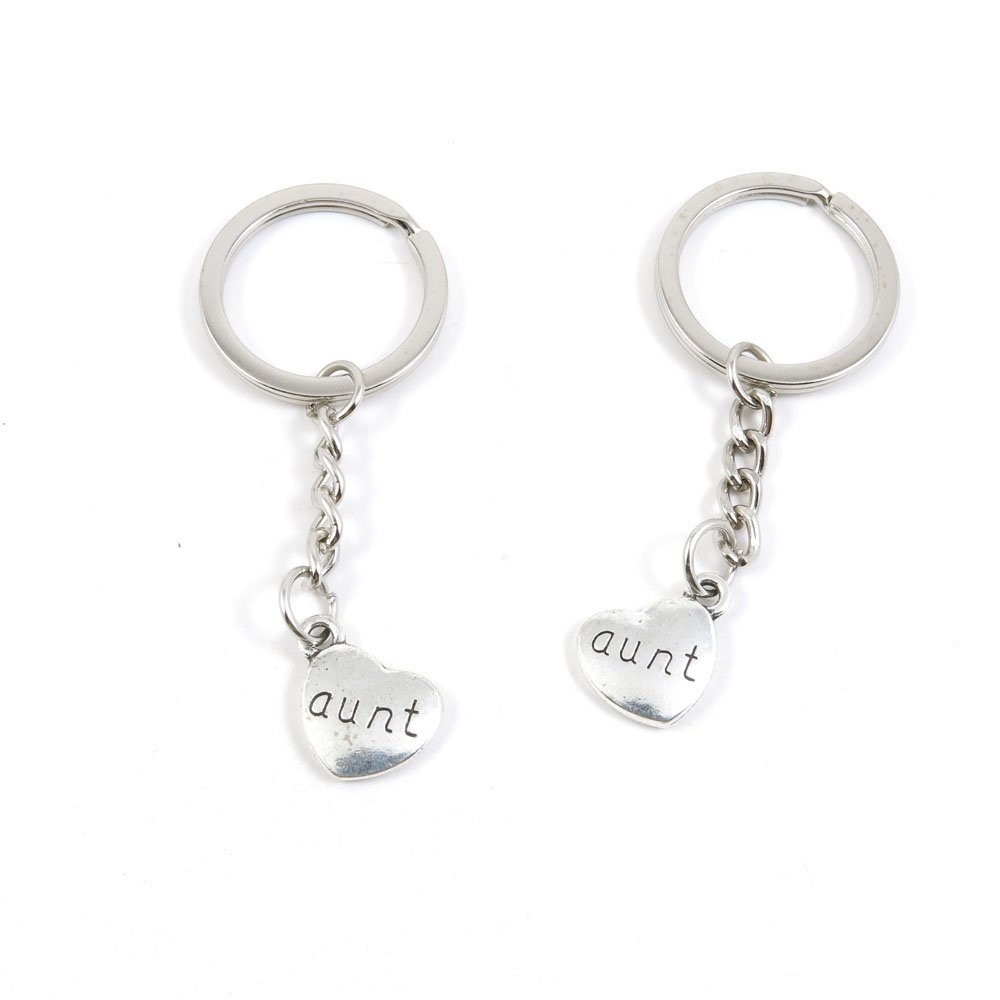 1 Pieces Keyring Keychain Keytag Key Ring Chain Tag Door Car Wholesale Jewelry Making Charms M3HW1 Aunt Love Heart