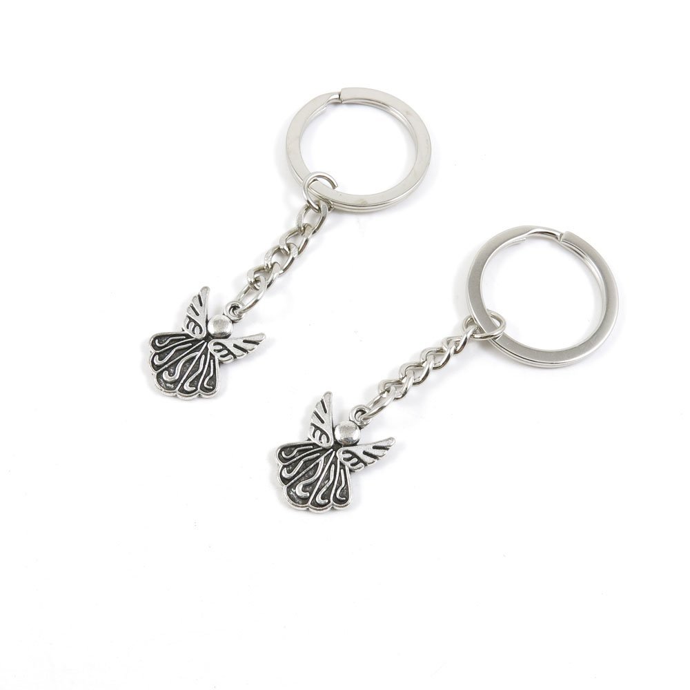 2 Pieces Keyring Keychain Keytag Key Ring Chain Tag Door Car Wholesale Jewelry Making Charms Q3UL6 Angel