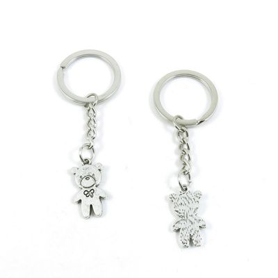 1 Pieces Keyring Keychain Keytag Key Ring Chain Tag Door Car Wholesale Jewelry Making Charms T4GV5 Teddy Bear
