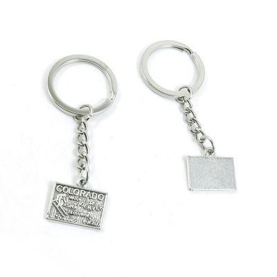 1 Pieces Keyring Keychain Keytag Key Ring Chain Tag Door Car Wholesale Jewelry Making Charms F6WZ3 Colorado Map Tags
