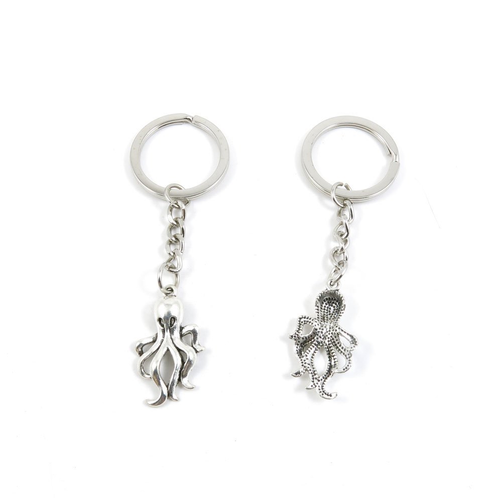 2 Pieces Keyring Keychain Keytag Key Ring Chain Tag Door Car Wholesale Jewelry Making Charms N1YN1 Octopus