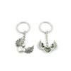 2 Pieces Keyring Keychain Keytag Key Ring Chain Tag Door Car Wholesale Jewelry Making Charms Y4JV2 Heart Wings view 1
