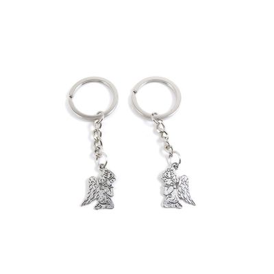 2 Pieces Keyring Keychain Keytag Key Ring Chain Tag Door Car Wholesale Jewelry Making Charms F2AO6 Angel Cupid