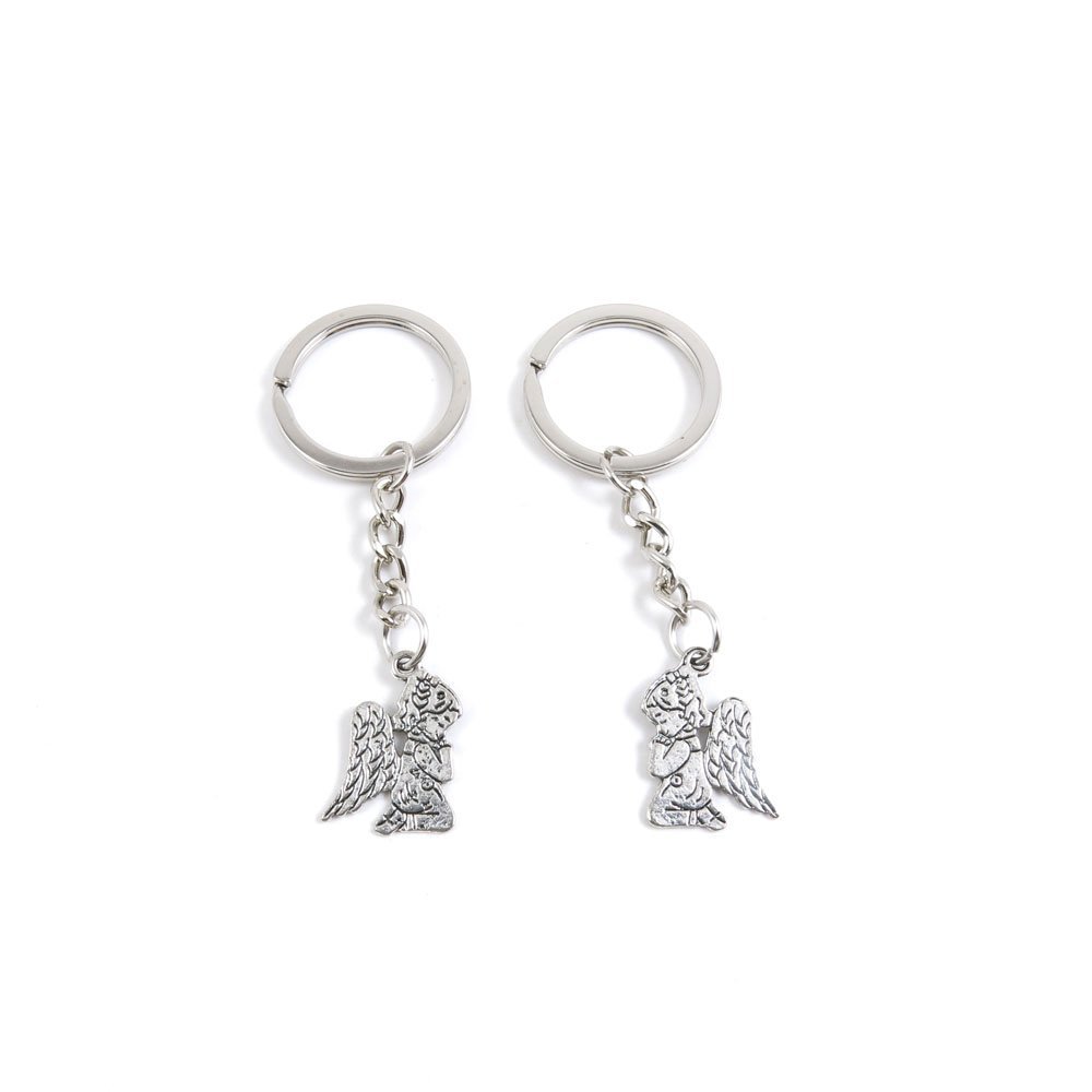 2 Pieces Keyring Keychain Keytag Key Ring Chain Tag Door Car Wholesale Jewelry Making Charms F2AO6 Angel Cupid