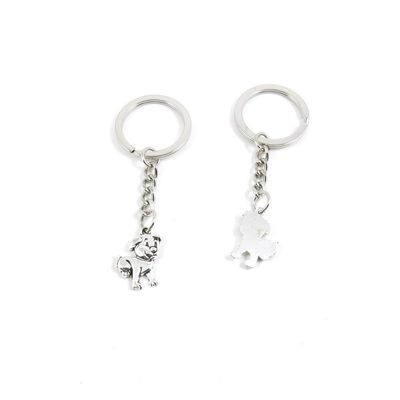 2 Pieces Keyring Keychain Keytag Key Ring Chain Tag Door Car Wholesale Jewelry Making Charms E6BE5 Pug Dog