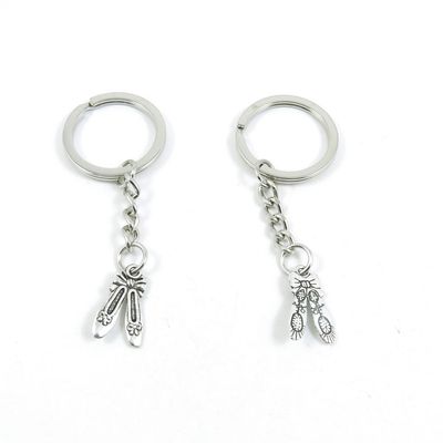 2 Pieces Keyring Keychain Keytag Key Ring Chain Tag Door Car Wholesale Jewelry Making Charms L1VW3 Ballet Shoes