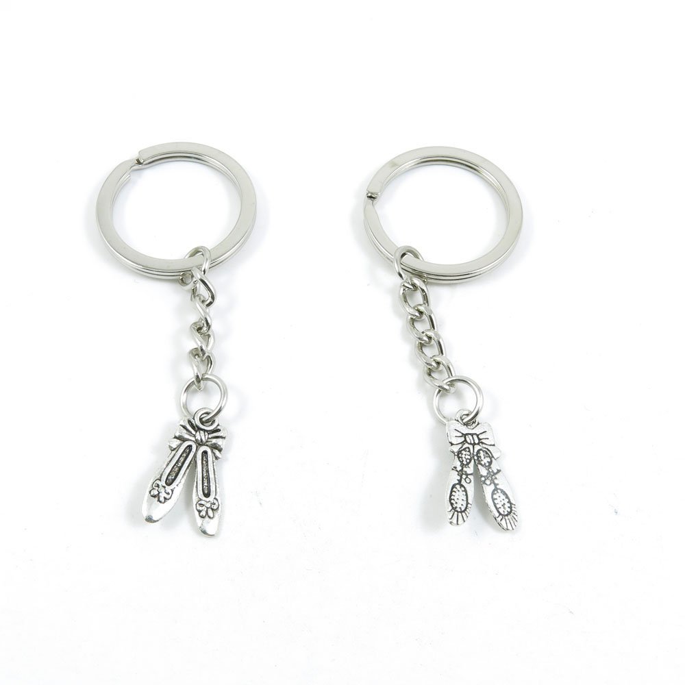2 Pieces Keyring Keychain Keytag Key Ring Chain Tag Door Car Wholesale Jewelry Making Charms L1VW3 Ballet Shoes
