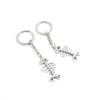 2 Pieces Keyring Keychain Keytag Key Ring Chain Tag Door Car Wholesale Jewelry Making Charms M7YS3 Fish Bone Fishbone view 1