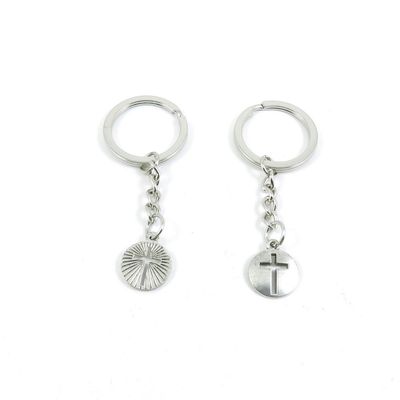 2 Pieces Keyring Keychain Keytag Key Ring Chain Tag Door Car Wholesale Jewelry Making Charms V2XI7 Jesus Cross