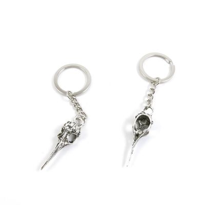 1 Pieces Keyring Keychain Keytag Key Ring Chain Tag Door Car Wholesale Jewelry Making Charms C3EI5 Bird Head Skull