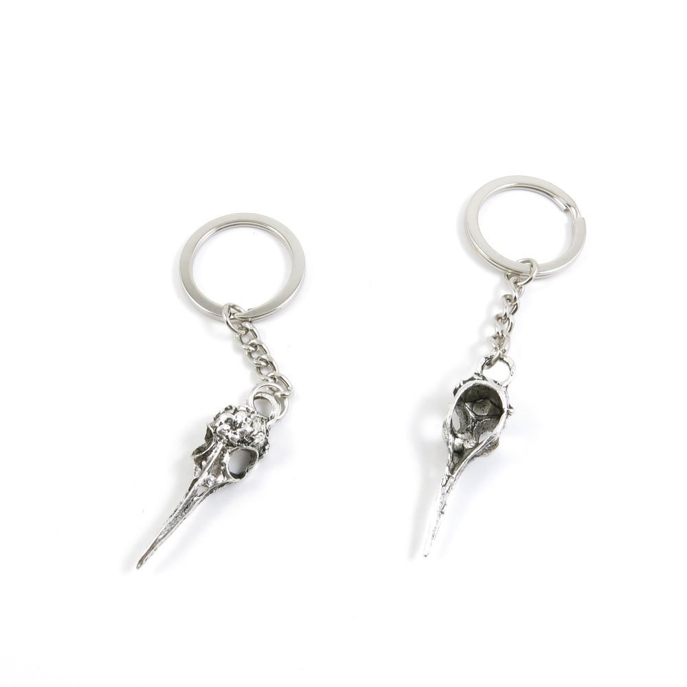 1 Pieces Keyring Keychain Keytag Key Ring Chain Tag Door Car Wholesale Jewelry Making Charms C3EI5 Bird Head Skull