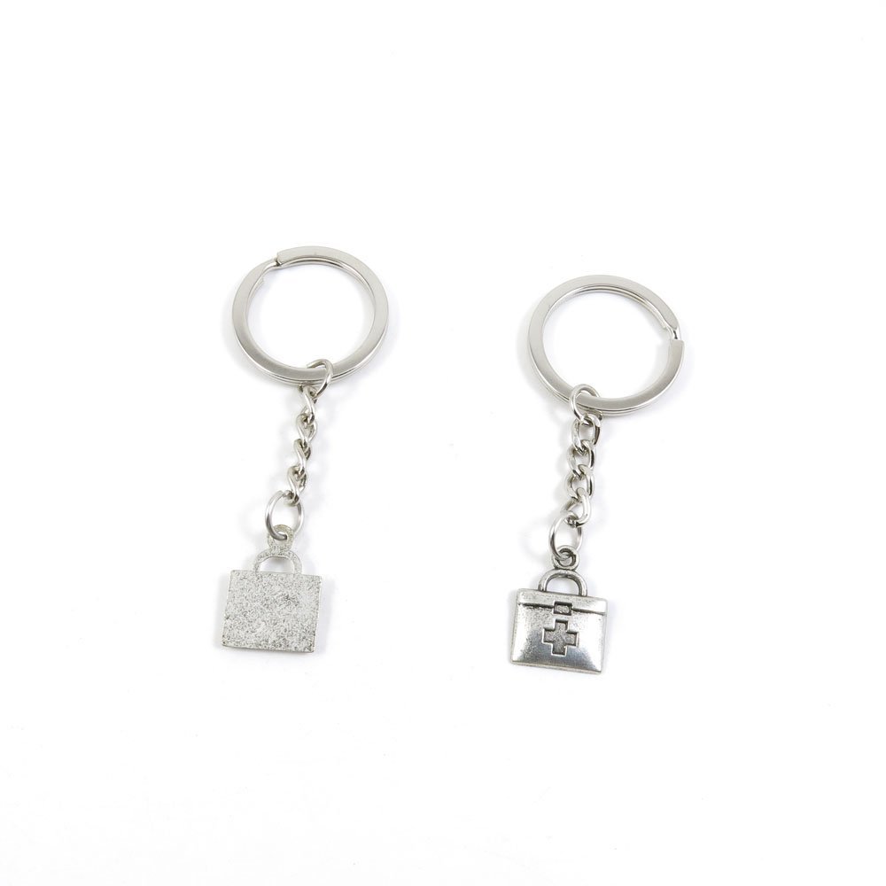 2 Pieces Keyring Keychain Keytag Key Ring Chain Tag Door Car Wholesale Jewelry Making Charms E1IB1 Medicine Box