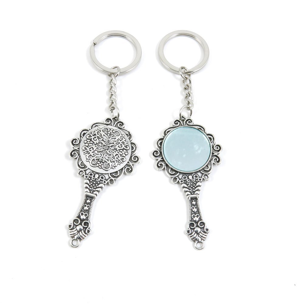 1 Pieces Keyring Keychain Keytag Key Ring Chain Tag Door Car Wholesale Jewelry Making Charms B1CS6 Mirror