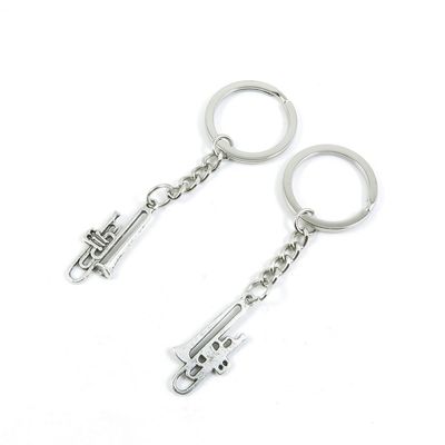 2 Pieces Keyring Keychain Keytag Key Ring Chain Tag Door Car Wholesale Jewelry Making Charms T6HS6 Trombone