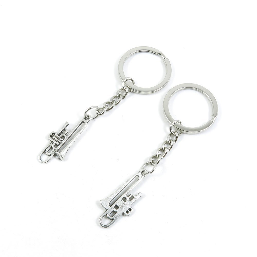 2 Pieces Keyring Keychain Keytag Key Ring Chain Tag Door Car Wholesale Jewelry Making Charms T6HS6 Trombone