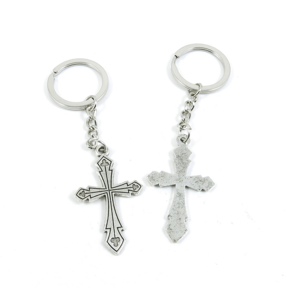 1 Pieces Keyring Keychain Keytag Key Ring Chain Tag Door Car Wholesale Jewelry Making Charms M7RD6 Latin Cross