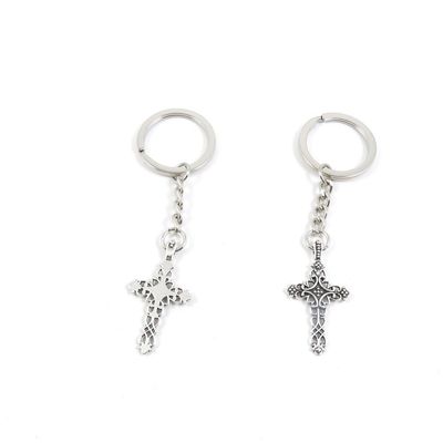 2 Pieces Keyring Keychain Keytag Key Ring Chain Tag Door Car Wholesale Jewelry Making Charms E4XC5 Latin Cross