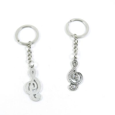 2 Pieces Keyring Keychain Keytag Key Ring Chain Tag Door Car Wholesale Jewelry Making Charms G5FD6 Music Note